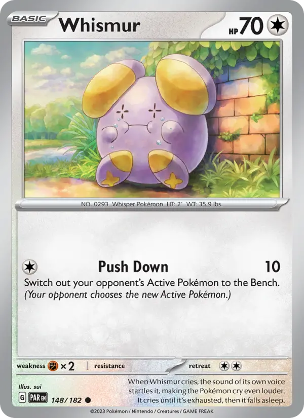 Whismur 148 Paradox Rift (SV4) Pokemon Card