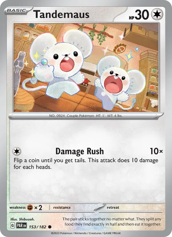Tandemaus 153 Paradox Rift (SV4) Pokemon Card