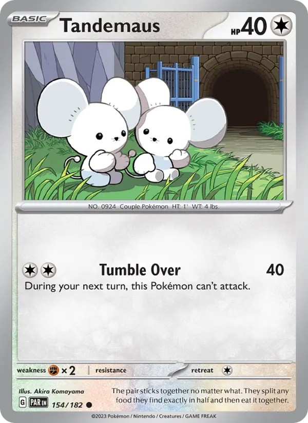 Tandemaus 154 Paradox Rift (SV4) Pokemon Card