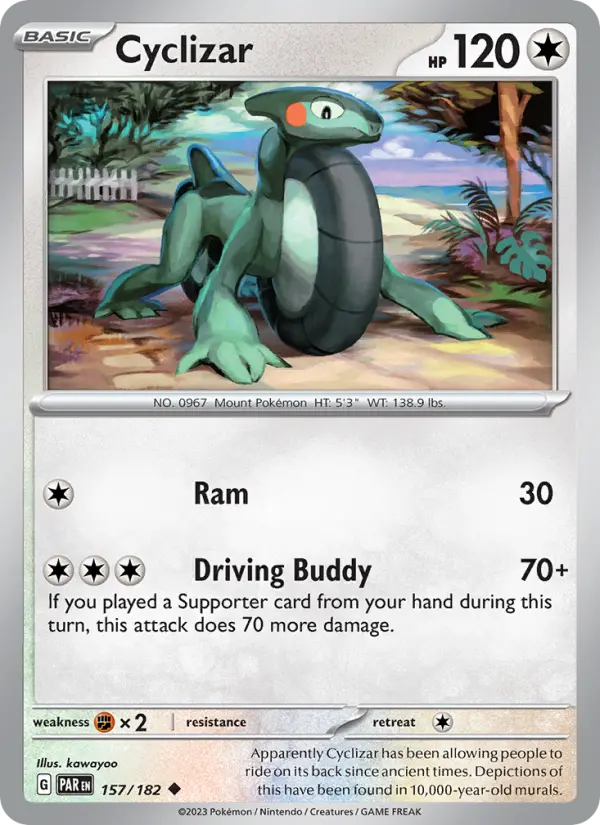 Cyclizar 157 Paradox Rift (SV4) Pokemon Card