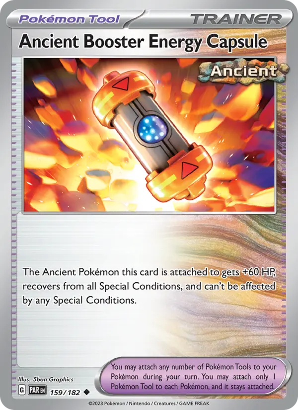 Ancient Booster Energy Capsule 159 Paradox Rift (SV4) Pokemon Card