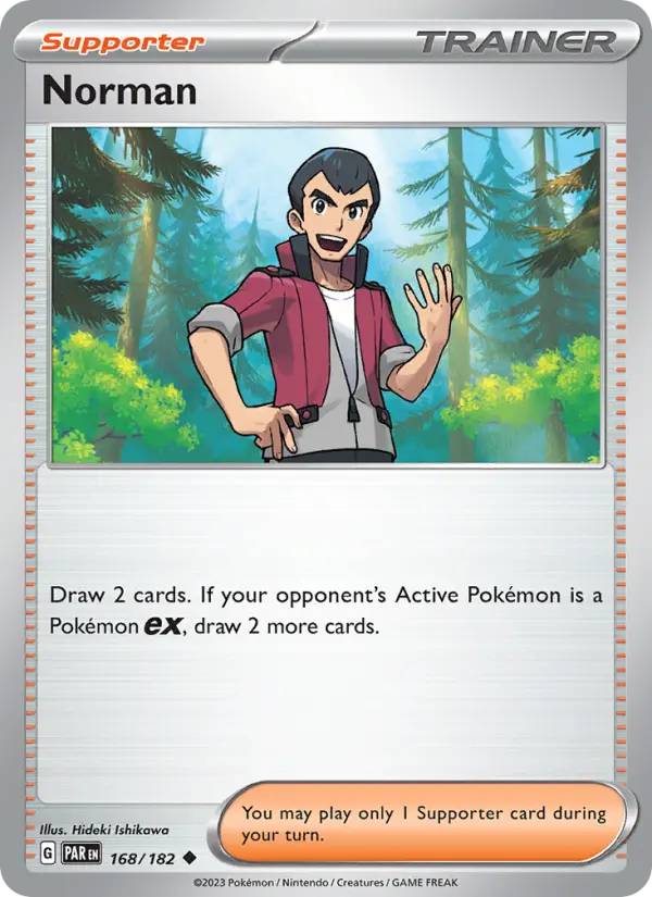 Norman 168 Paradox Rift (SV4) Pokemon Card