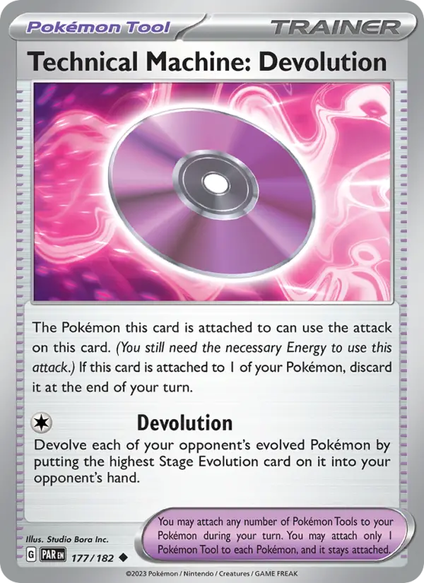 Technical Machine: Devolution 177 Paradox Rift (SV4) Pokemon Card