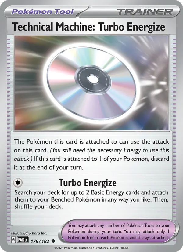 Technical Machine: Turbo Energize 179 Paradox Rift (SV4) Pokemon Card