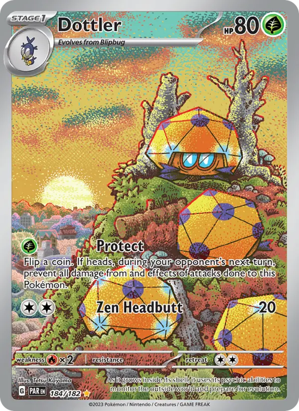 Dottler 184 Paradox Rift (SV4) Pokemon Card