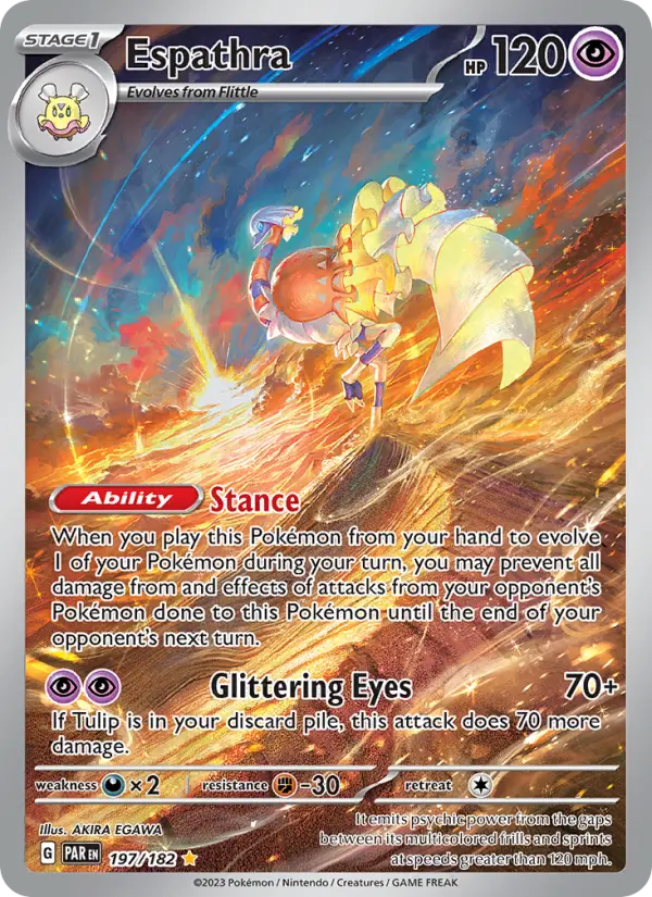 Espathra 197 Paradox Rift (SV4) Pokemon Card