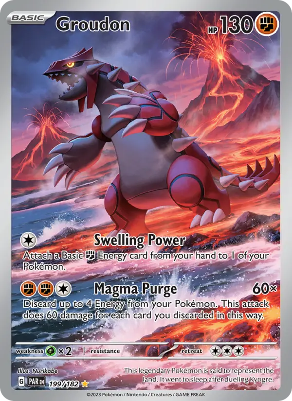 Groudon 199 Paradox Rift (SV4) Pokemon Card