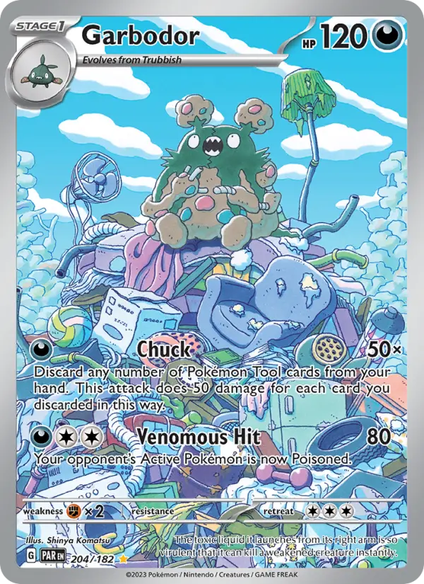 Garbodor 204 Paradox Rift (SV4) Pokemon Card