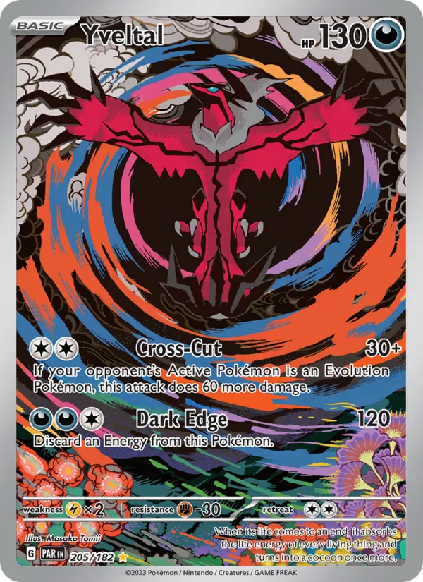 Yveltal 205 Paradox Rift (SV4) Pokemon Card