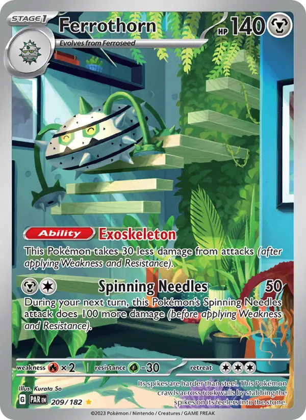 Ferrothorn 209 Paradox Rift (SV4) Pokemon Card