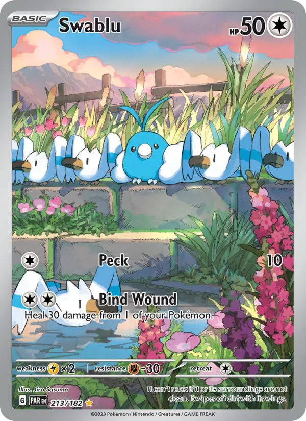 Swablu 213 Paradox Rift (SV4) Pokemon Card