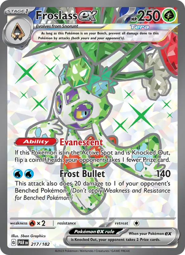 Froslass ex 217 Paradox Rift (SV4) Pokemon Card