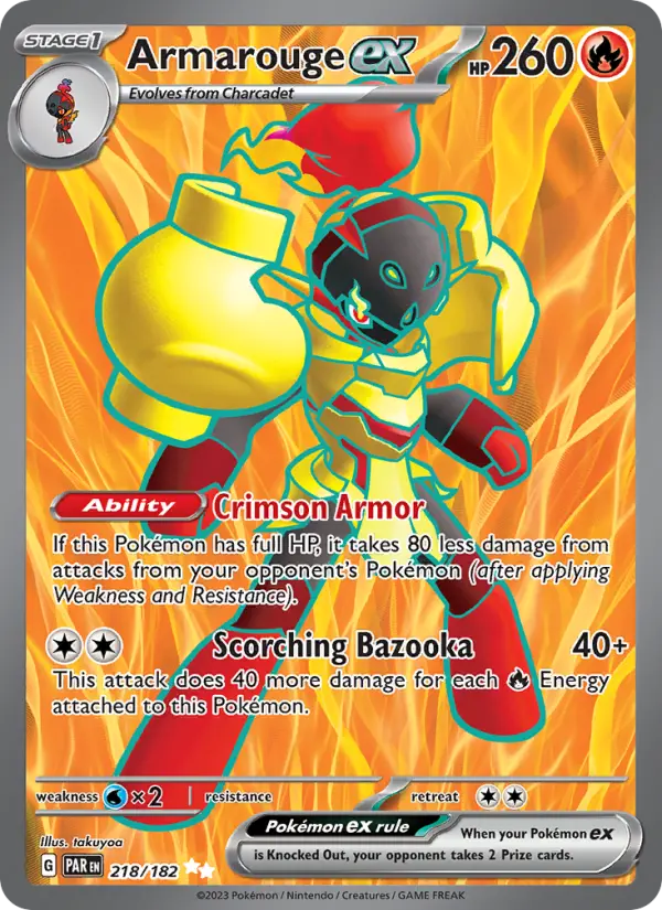 Armarouge ex 218 Paradox Rift (SV4) Pokemon Card