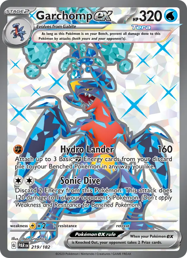 Garchomp ex 219 Paradox Rift (SV4) Pokemon Card