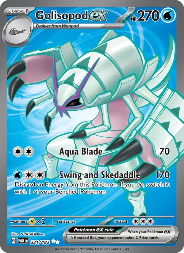 Golisopod ex 221 Paradox Rift (SV4) Pokemon Card