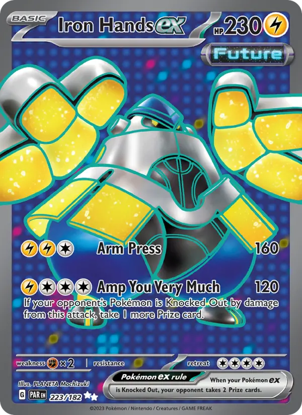Iron Hands ex 223 Paradox Rift (SV4) Pokemon Card