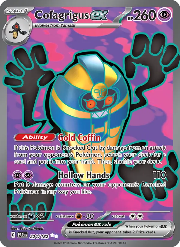 Cofagrigus ex 224 Paradox Rift (SV4) Pokemon Card