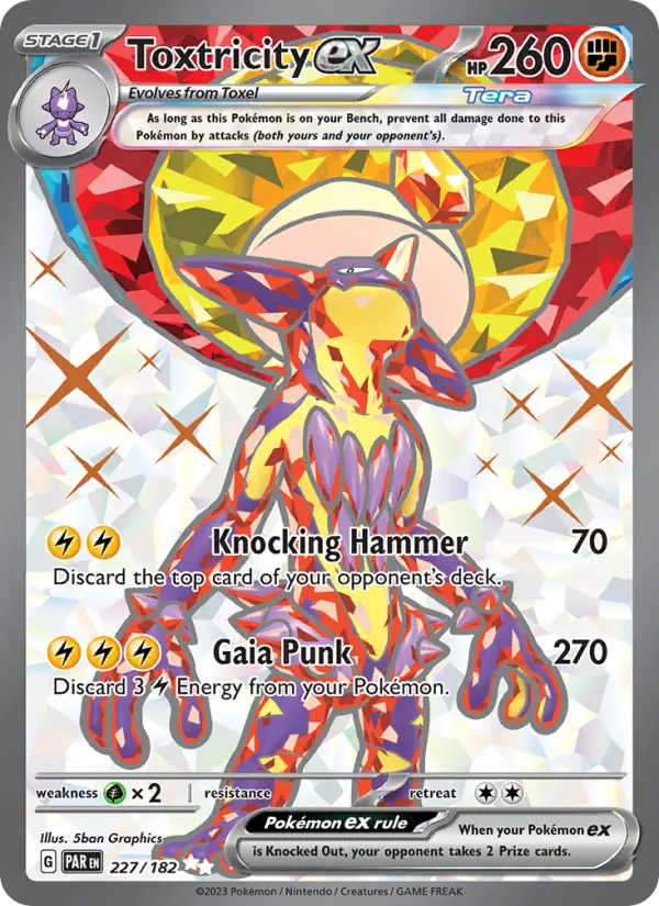 Toxtricity ex 227 Paradox Rift (SV4) Pokemon Card