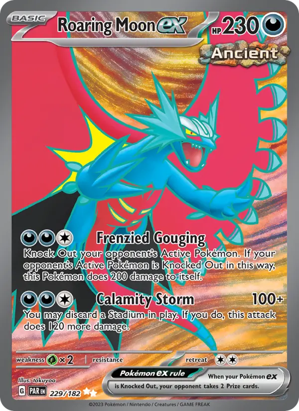 Roaring Moon ex 229 Paradox Rift (SV4) Pokemon Card