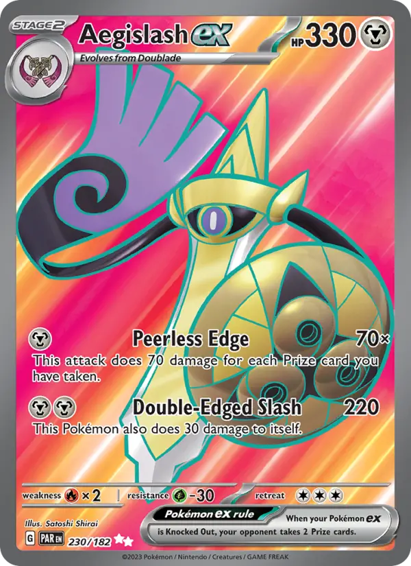 Aegislash ex 230 Paradox Rift (SV4) Pokemon Card