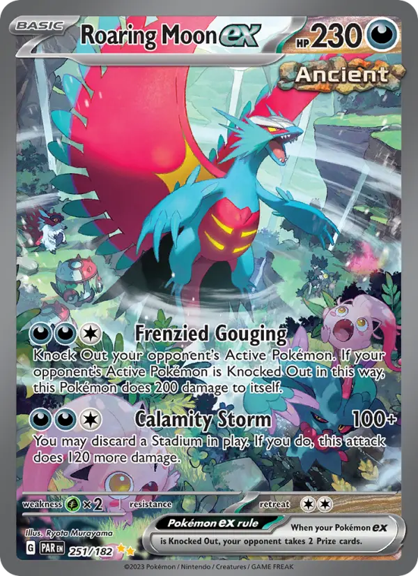 Roaring Moon ex 251 Paradox Rift (SV4) Pokemon Card