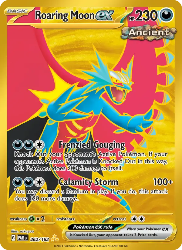 Roaring Moon ex 262 Paradox Rift (SV4) Pokemon Card