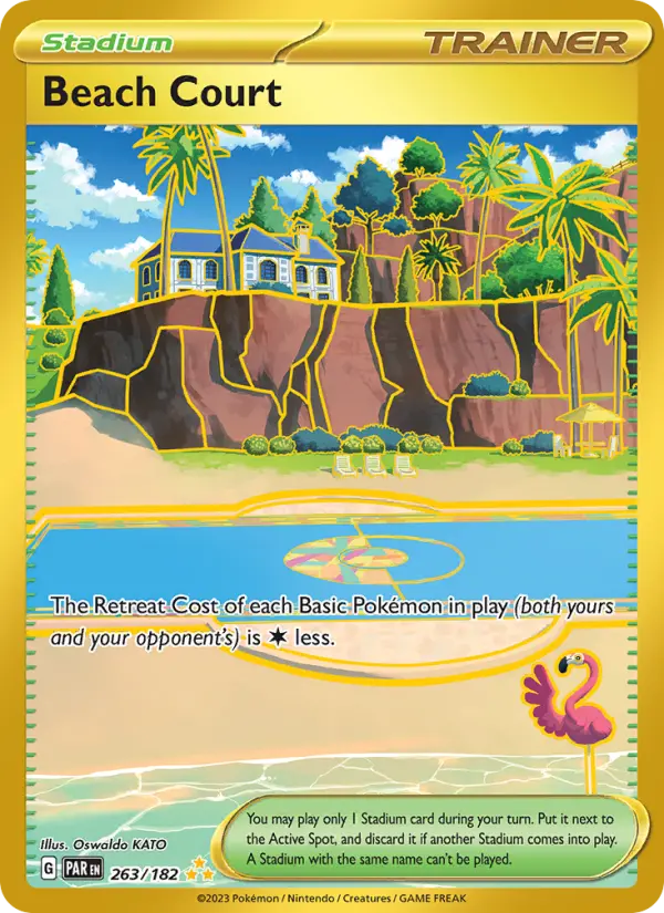 Beach Court 263 Paradox Rift (SV4) Pokemon Card