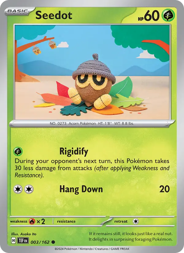 Seedot 003 Temporal Forces (SV5) Pokemon Card