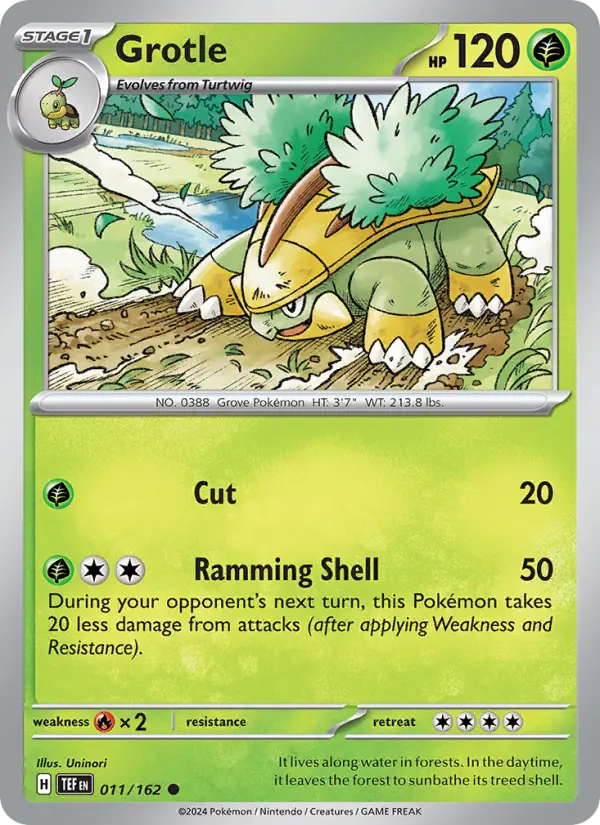Grotle 011 Temporal Forces (SV5) Pokemon Card