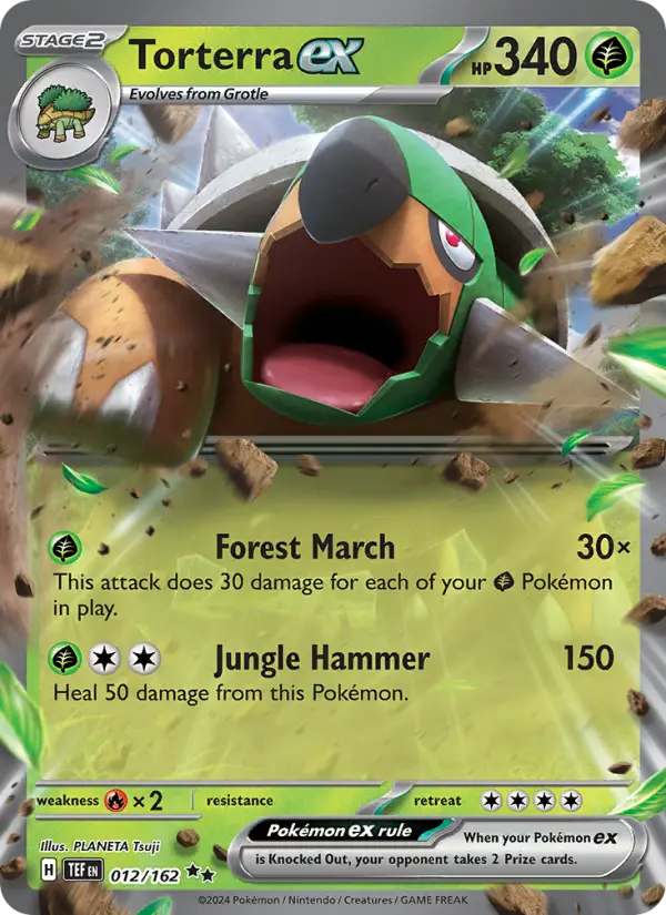 Torterra ex 012 Temporal Forces (SV5) Pokemon Card