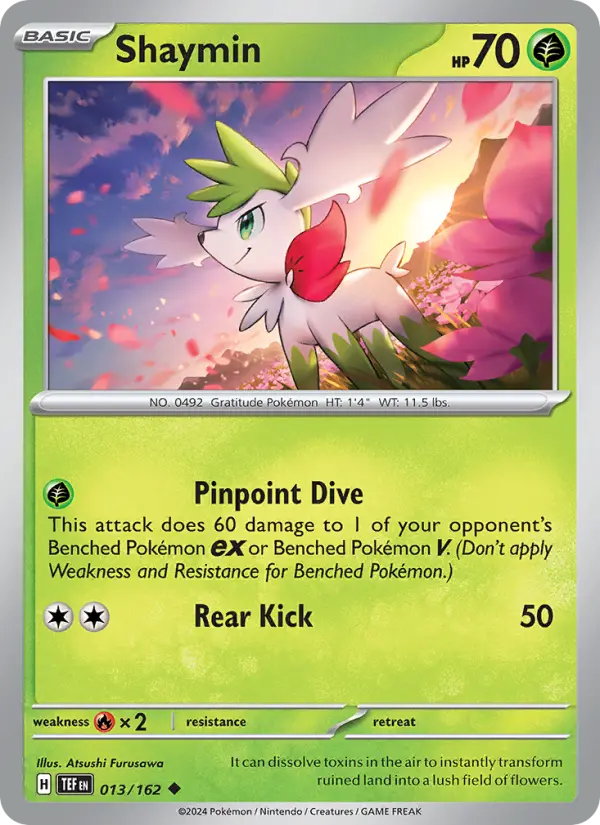 Shaymin 013 Temporal Forces (SV5) Pokemon Card