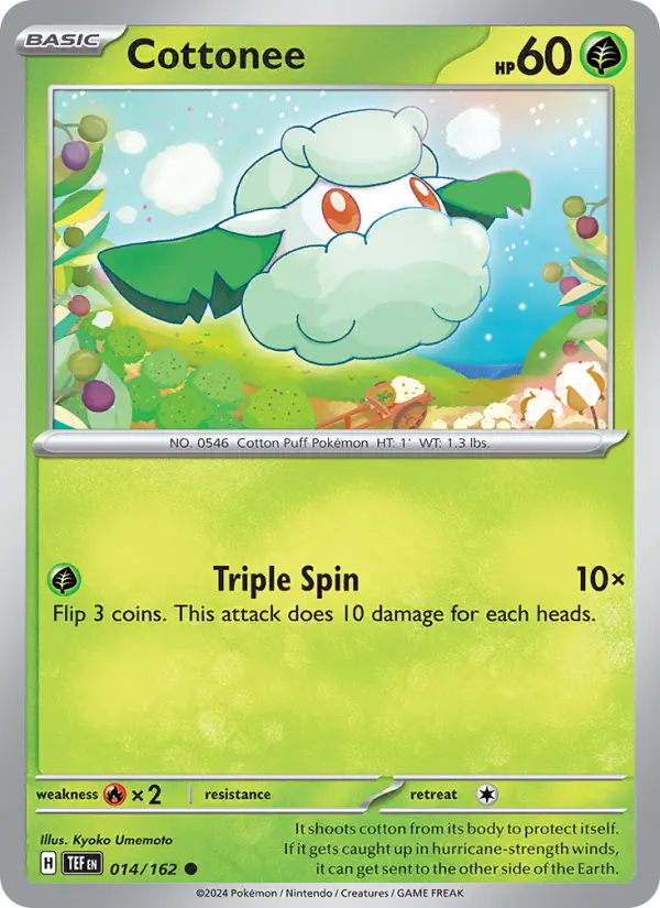 Cottonee 014 Temporal Forces (SV5) Pokemon Card