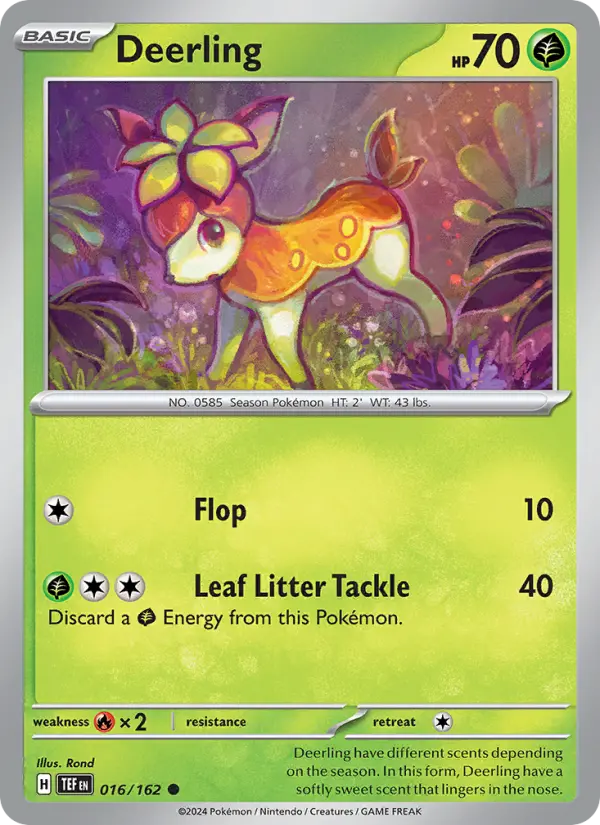Deerling 016 Temporal Forces (SV5) Pokemon Card
