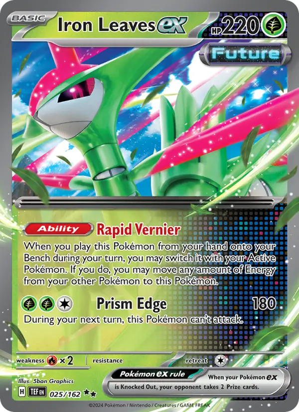 Iron Leaves ex 025 Temporal Forces (SV5) Pokemon Card