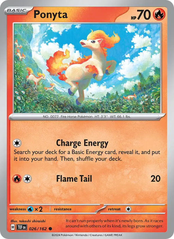 Ponyta 026 Temporal Forces (SV5) Pokemon Card