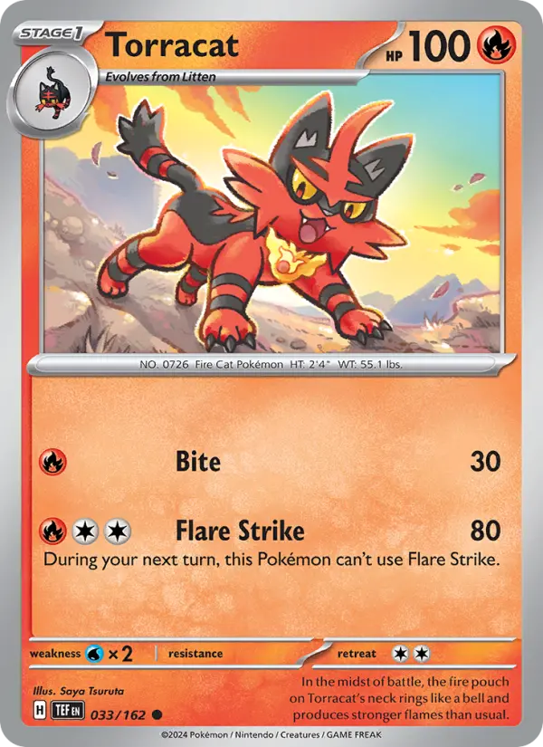 Torracat 033 Temporal Forces (SV5) Pokemon Card