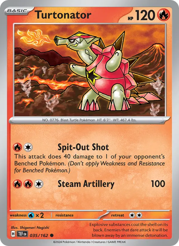 Turtonator 035 Temporal Forces (SV5) Pokemon Card