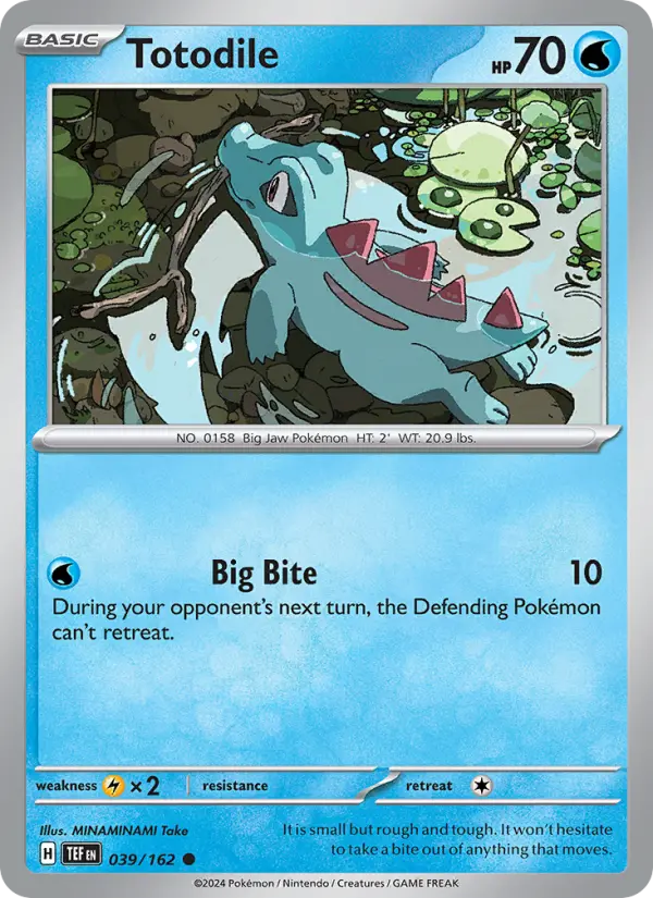 Totodile 039 Temporal Forces (SV5) Pokemon Card