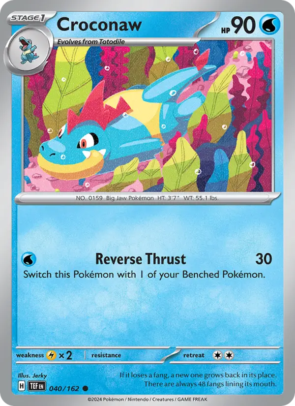 Croconaw 040 Temporal Forces (SV5) Pokemon Card
