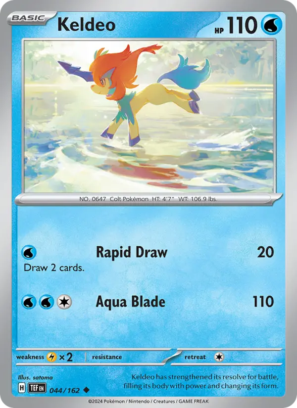Keldeo 044 Temporal Forces (SV5) Pokemon Card