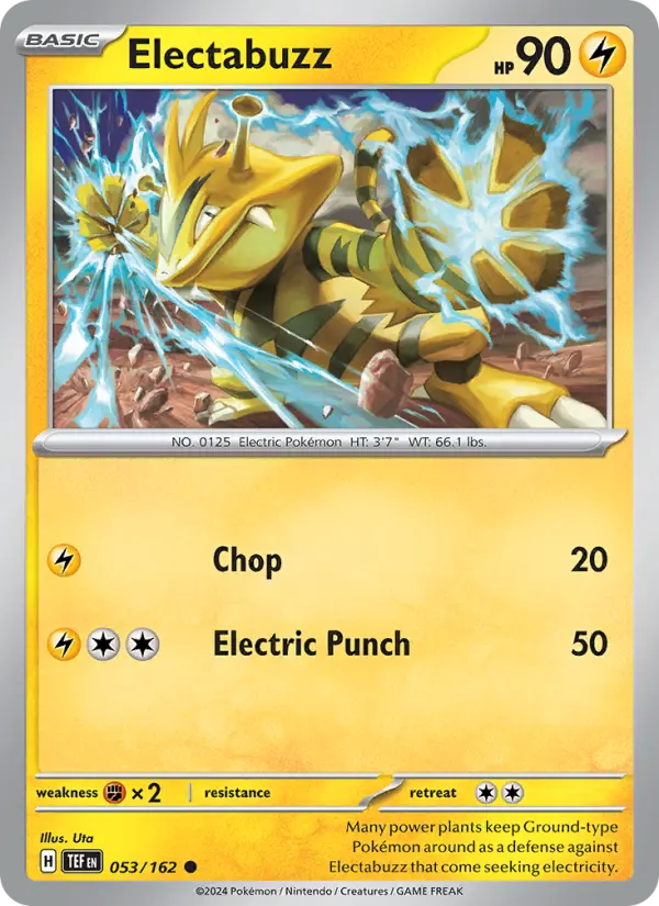 Electabuzz 053 Temporal Forces (SV5) Pokemon Card