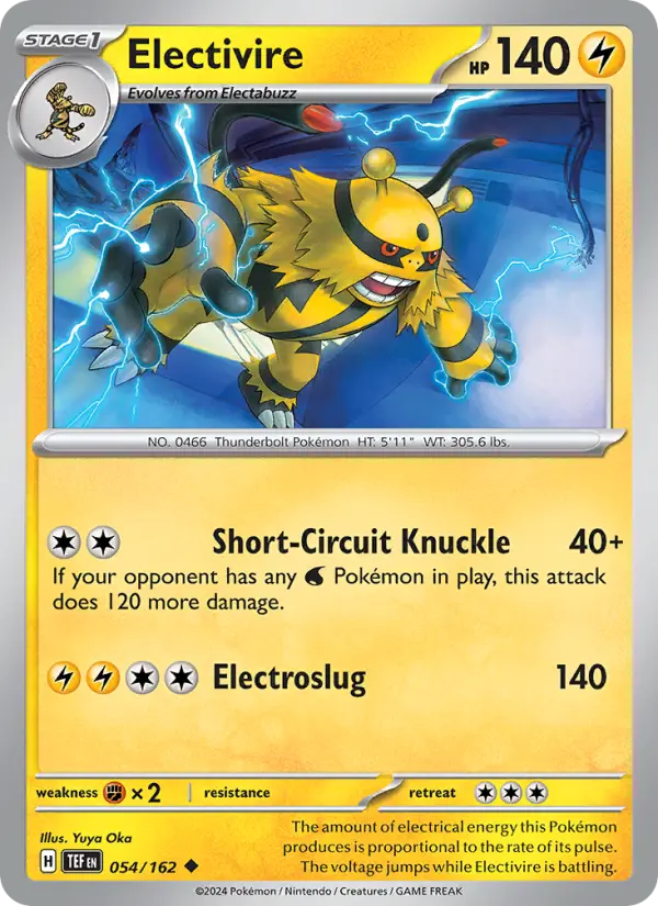 Electivire 054 Temporal Forces (SV5) Pokemon Card
