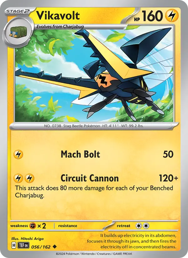 Vikavolt 056 Temporal Forces (SV5) Pokemon Card
