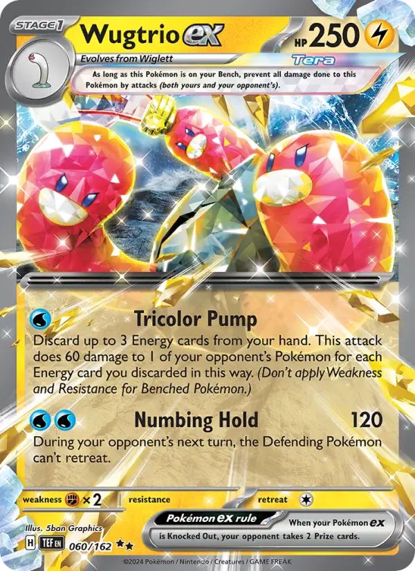 Wugtrio ex 060 Temporal Forces (SV5) Pokemon Card