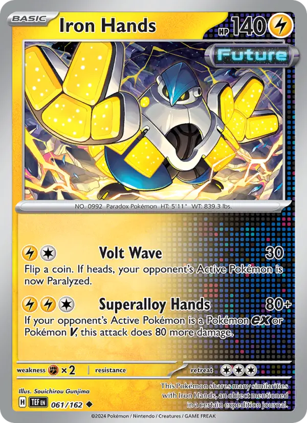 Iron Hands 061 Temporal Forces (SV5) Pokemon Card