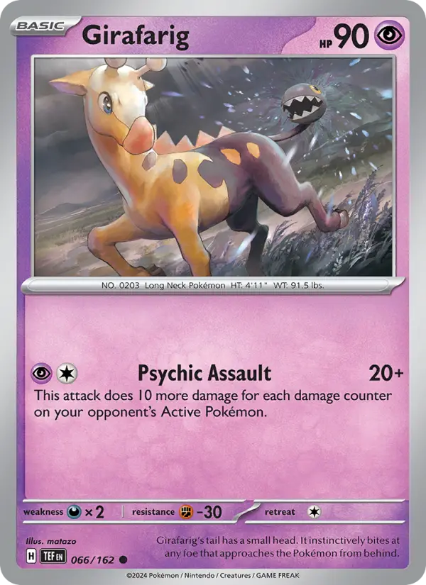 Girafarig 066 Temporal Forces (SV5) Pokemon Card