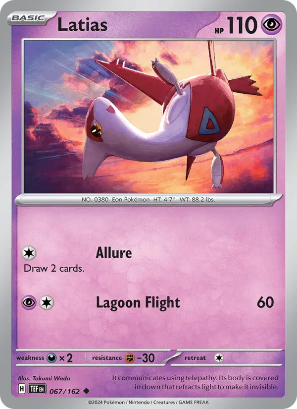 Latias 067 Temporal Forces (SV5) Pokemon Card
