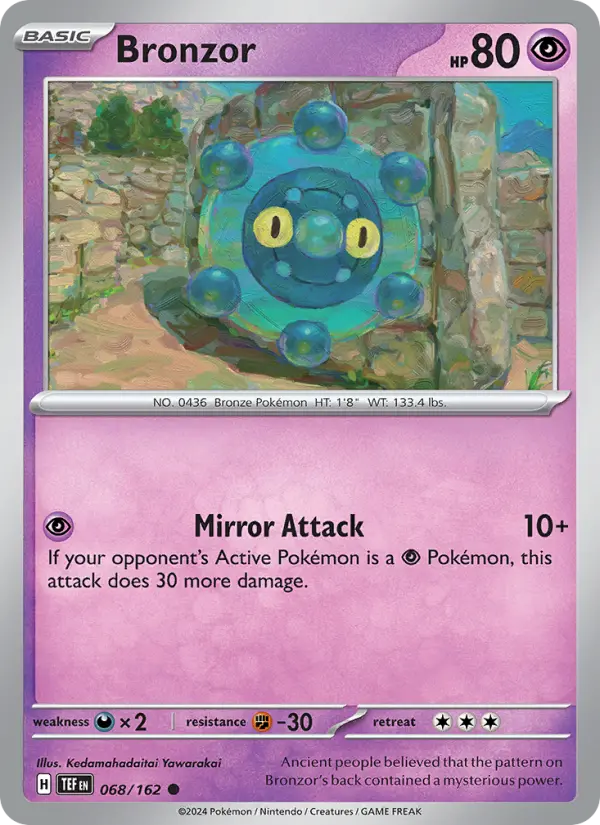 Bronzor 068 Temporal Forces (SV5) Pokemon Card