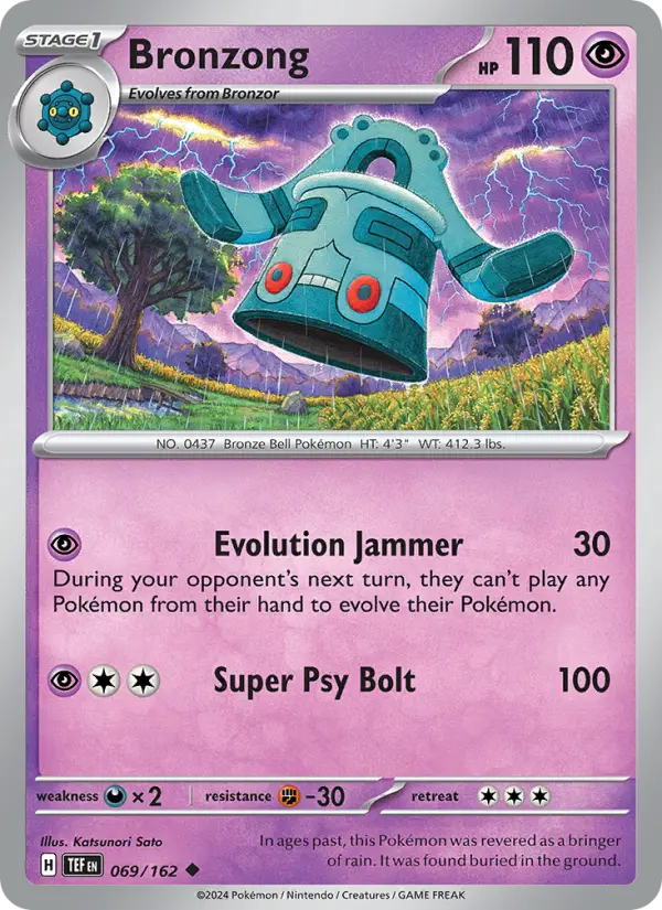 Bronzong 069 Temporal Forces (SV5) Pokemon Card