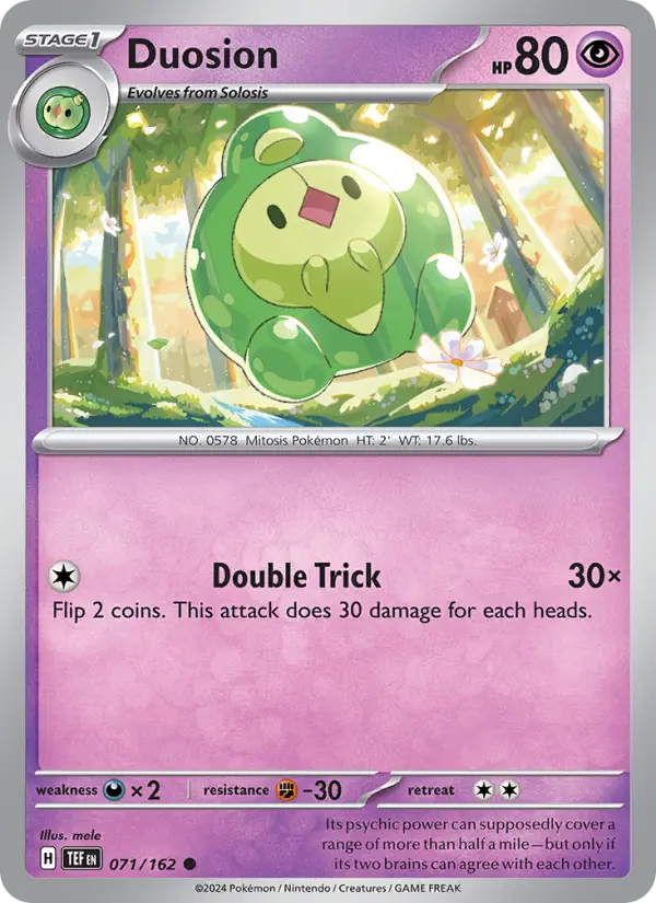 Duosion 071 Temporal Forces (SV5) Pokemon Card